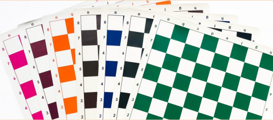 LEAP WG-QP03-BROWN Professional Size Vinyl Chess Board - 17"×17" Compact Roll-Up Design