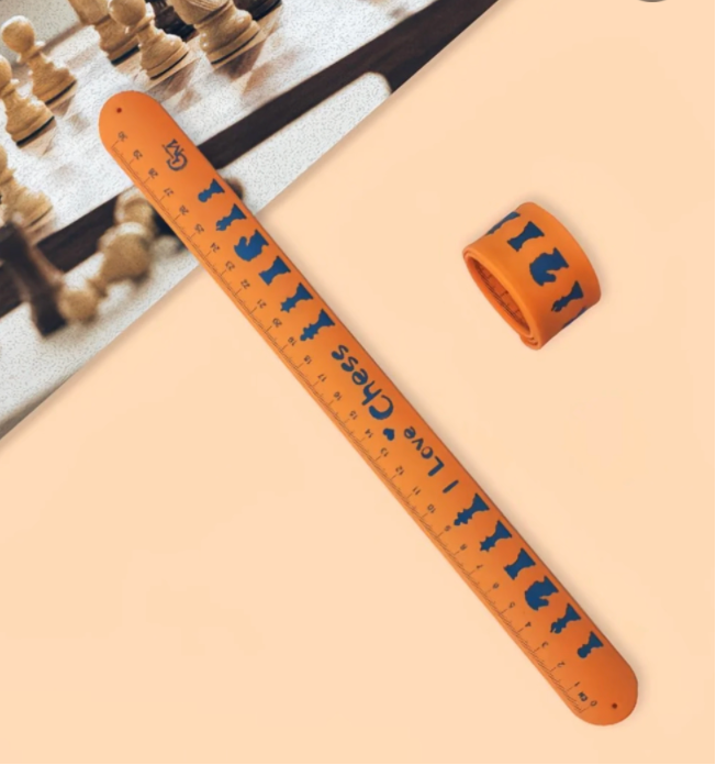 Silicone Slap Bracelet & Ruler – 2-in-1 Fun Stationery for Young Grandmasters