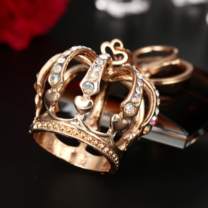 Metal king's crown keychain