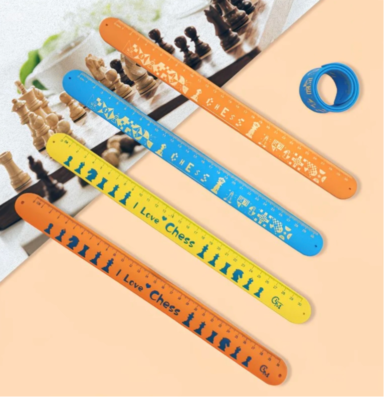 Silicone Slap Bracelet & Ruler – 2-in-1 Fun Stationery for Young Grandmasters