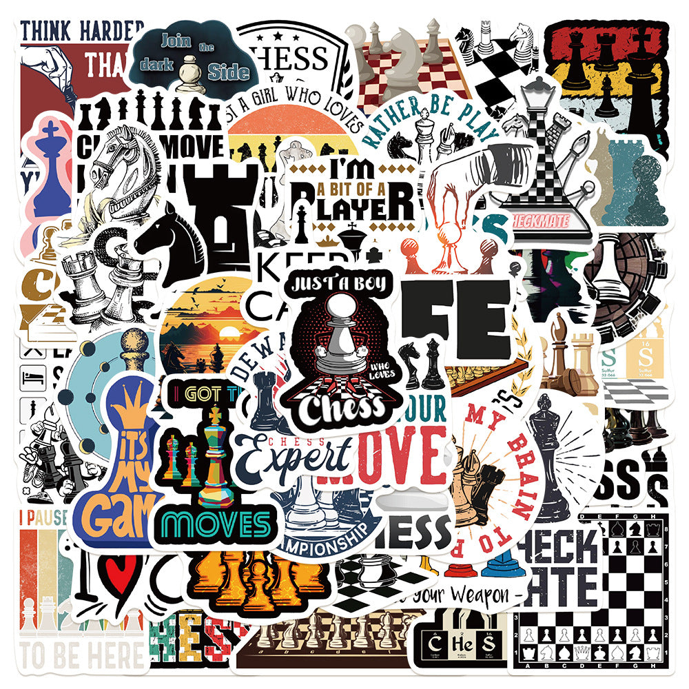 Chess Culture Premium Sticker Pack – Waterproof Vinyl Decals for Personalizing Your Strategic Lifestyle