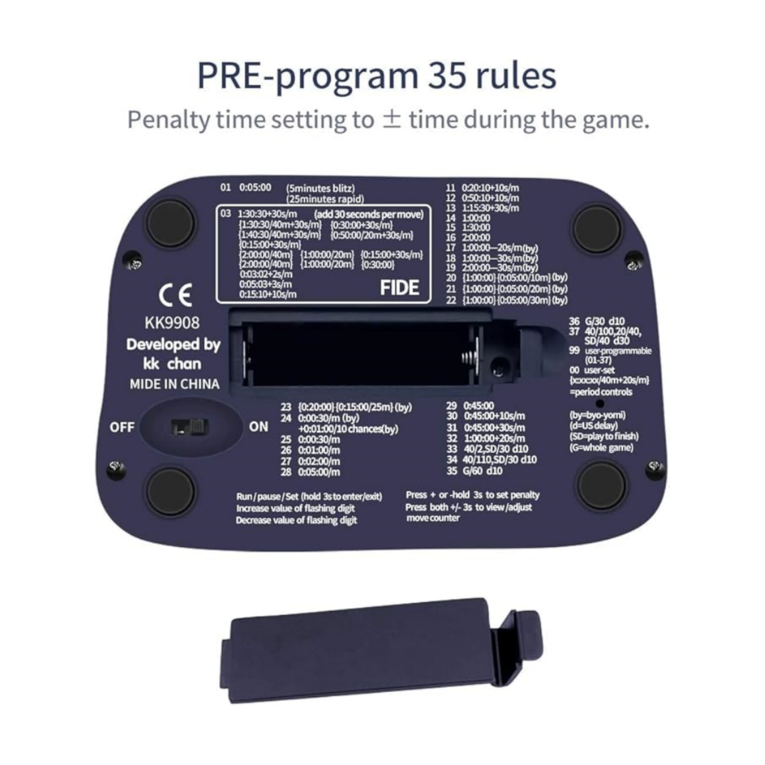 LEAP KK9908-FIDE Certified Digital Timer  - Ultra Portable Professional Tournament Timer