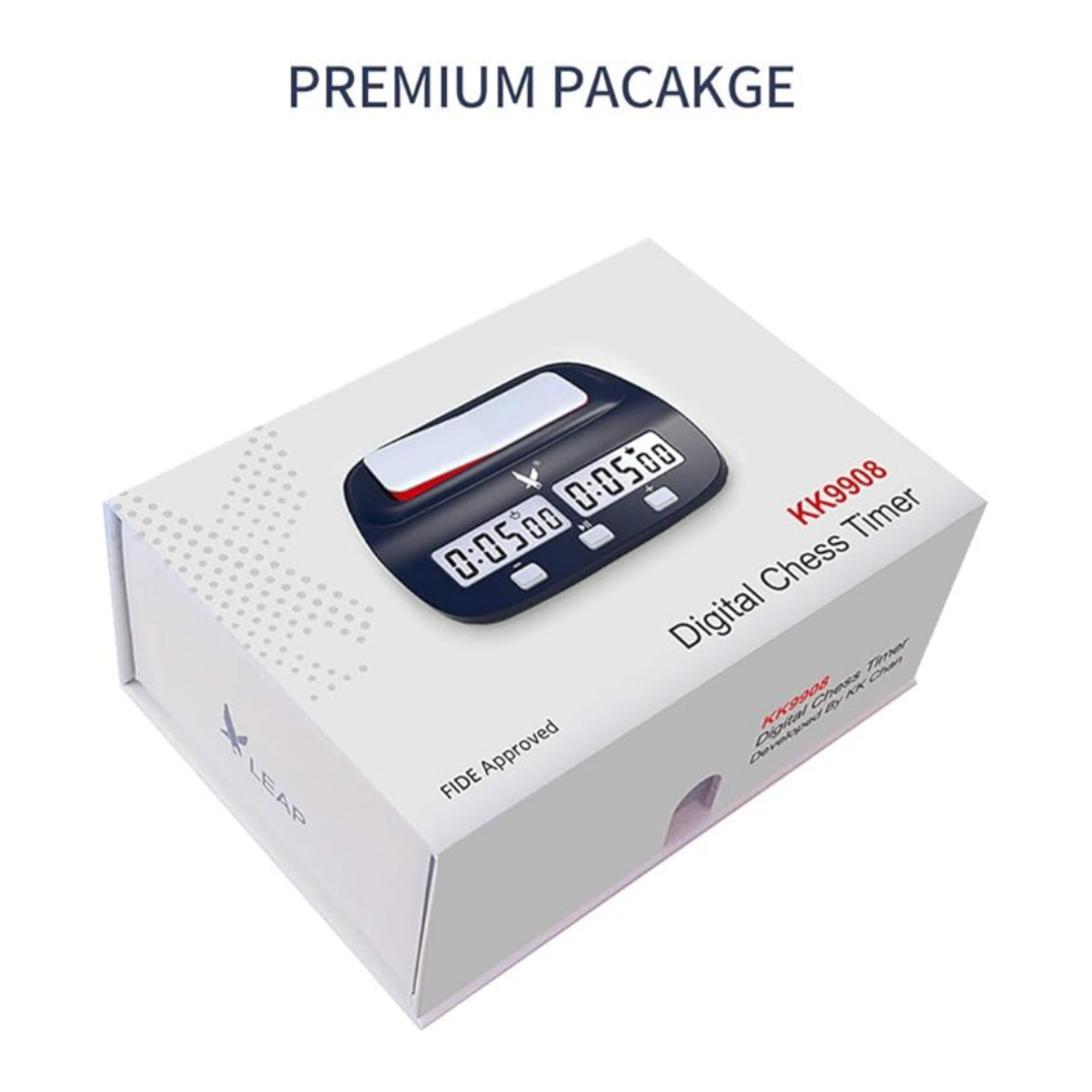 LEAP KK9908-FIDE Certified Digital Timer  - Ultra Portable Professional Tournament Timer