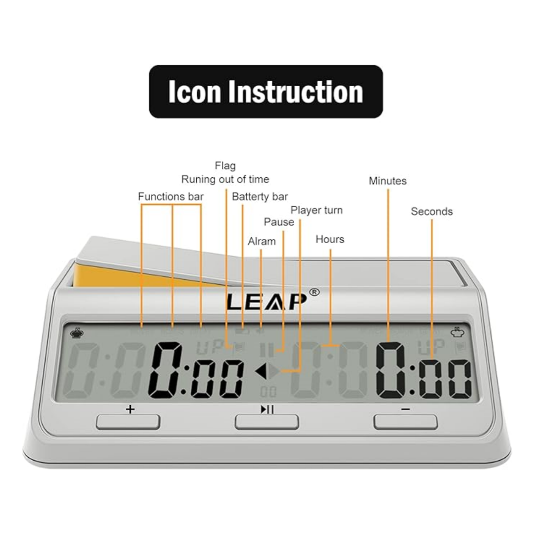 LEAP PQ9917 Professional Digital Chess Timer – Advanced Multi-Function Game Cloc