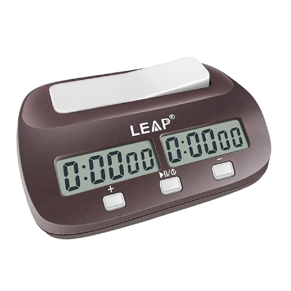 LEAP PQ9907S Digital Chess Clock - Global Bestseller Brown Grain Edition