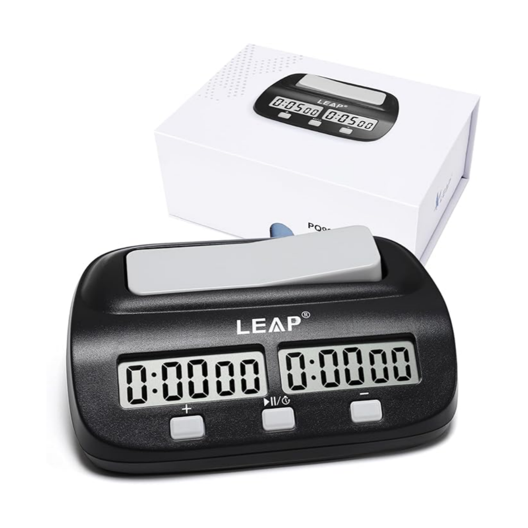 LEAP PQ9907S Digital Chess Clock - Global Bestseller (Sleek MatteBlack Edition)