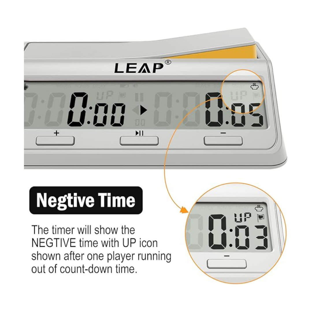 LEAP PQ9917 Professional Digital Chess Timer – Advanced Multi-Function Game Cloc