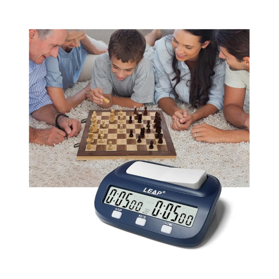LEAP PQ9923 Digital  BLUE Chess Timer - Reliable Universal Standard for Clubs & Schools