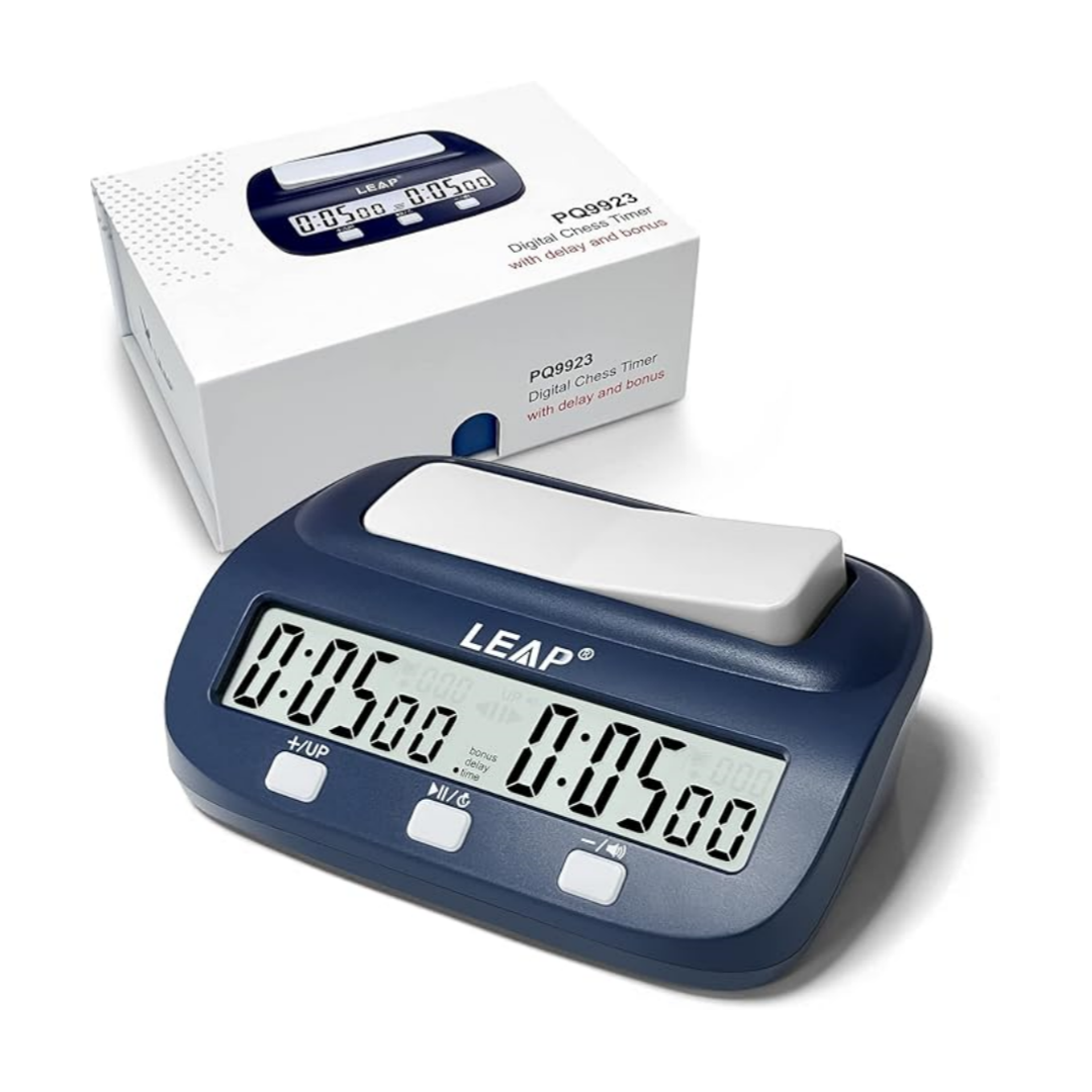 LEAP PQ9923 Digital  BLUE Chess Timer - Reliable Universal Standard for Clubs & Schools