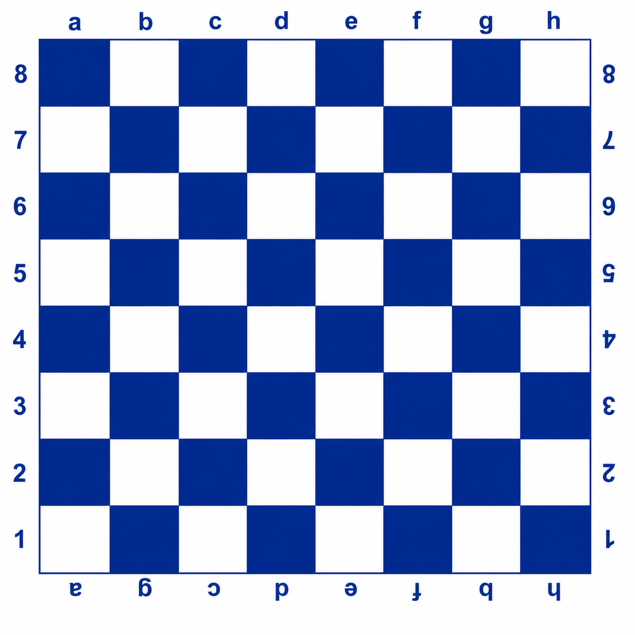 LEAP -BLUE  Chess Board  - Size Vinyl Chess Board - 20"×20" Full-Scale Roll-Up Design