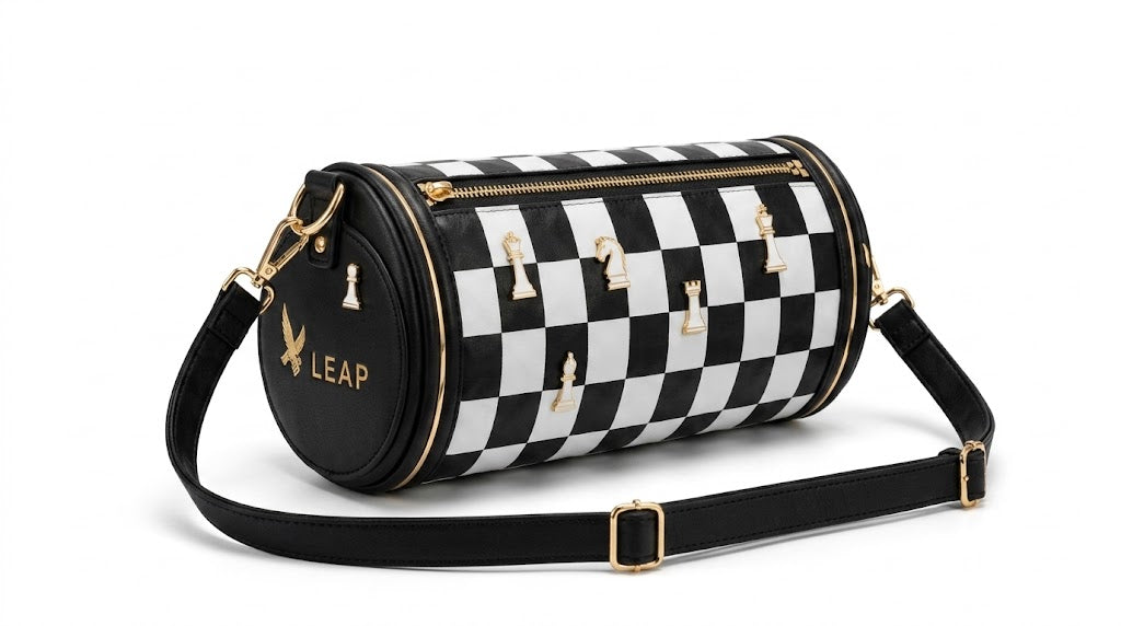 Genuine Leather Chess Crossbody Bag — image 1