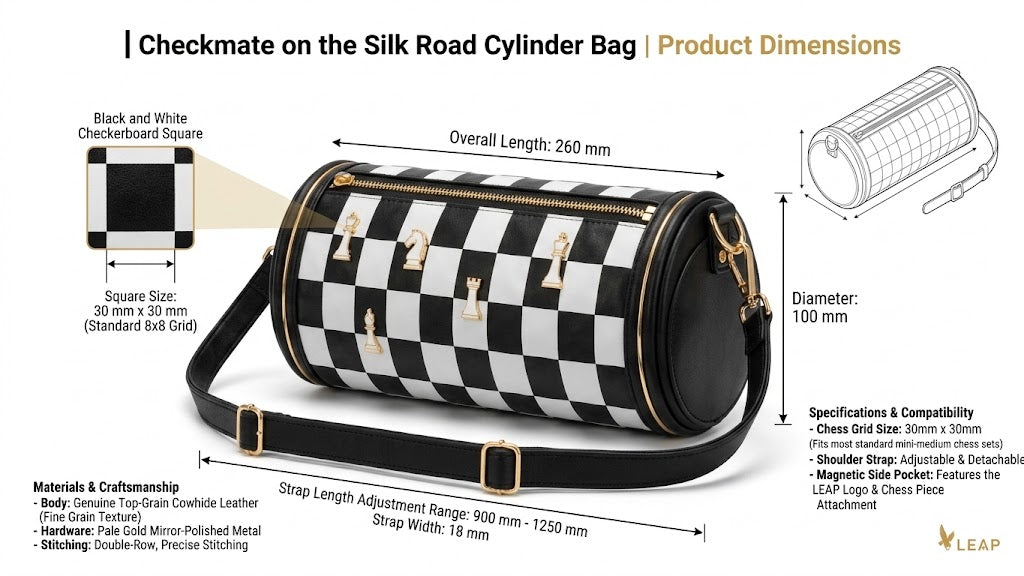 Genuine Leather Chess Crossbody Bag — image 2