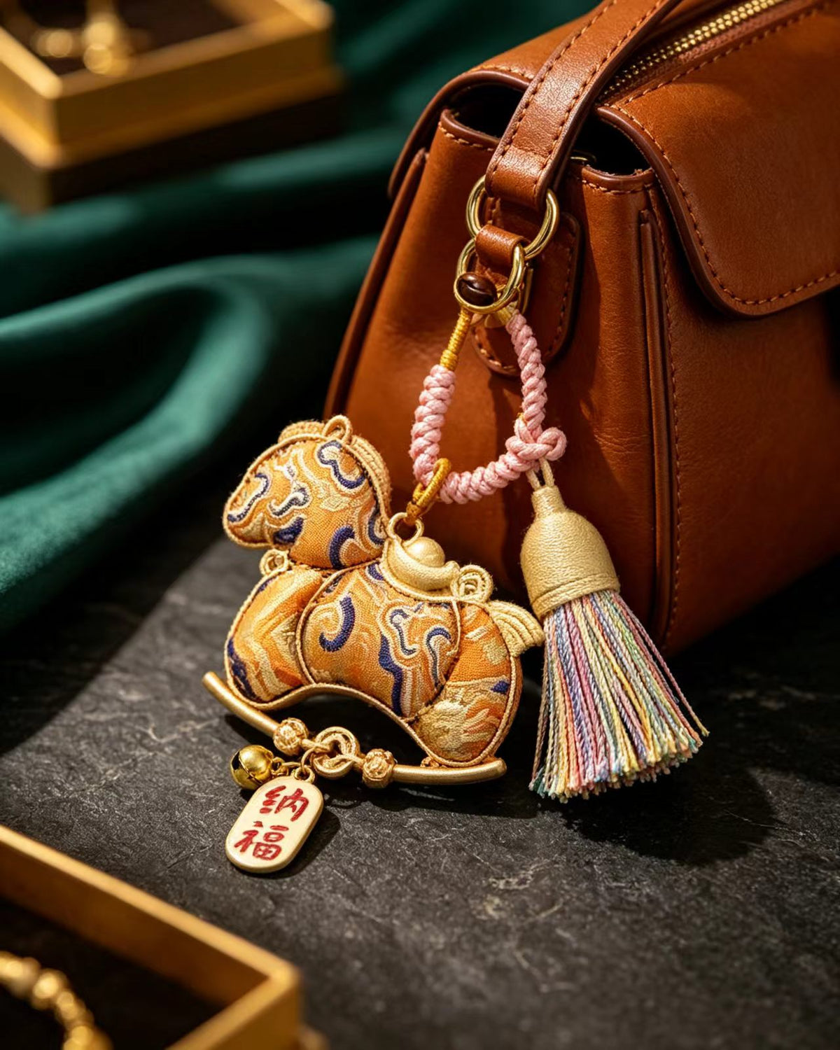 Song Brocade Horse Ornament — image 3