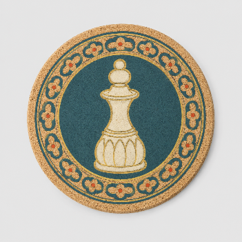 Chess & Decorative Pattern Coaster — image 2