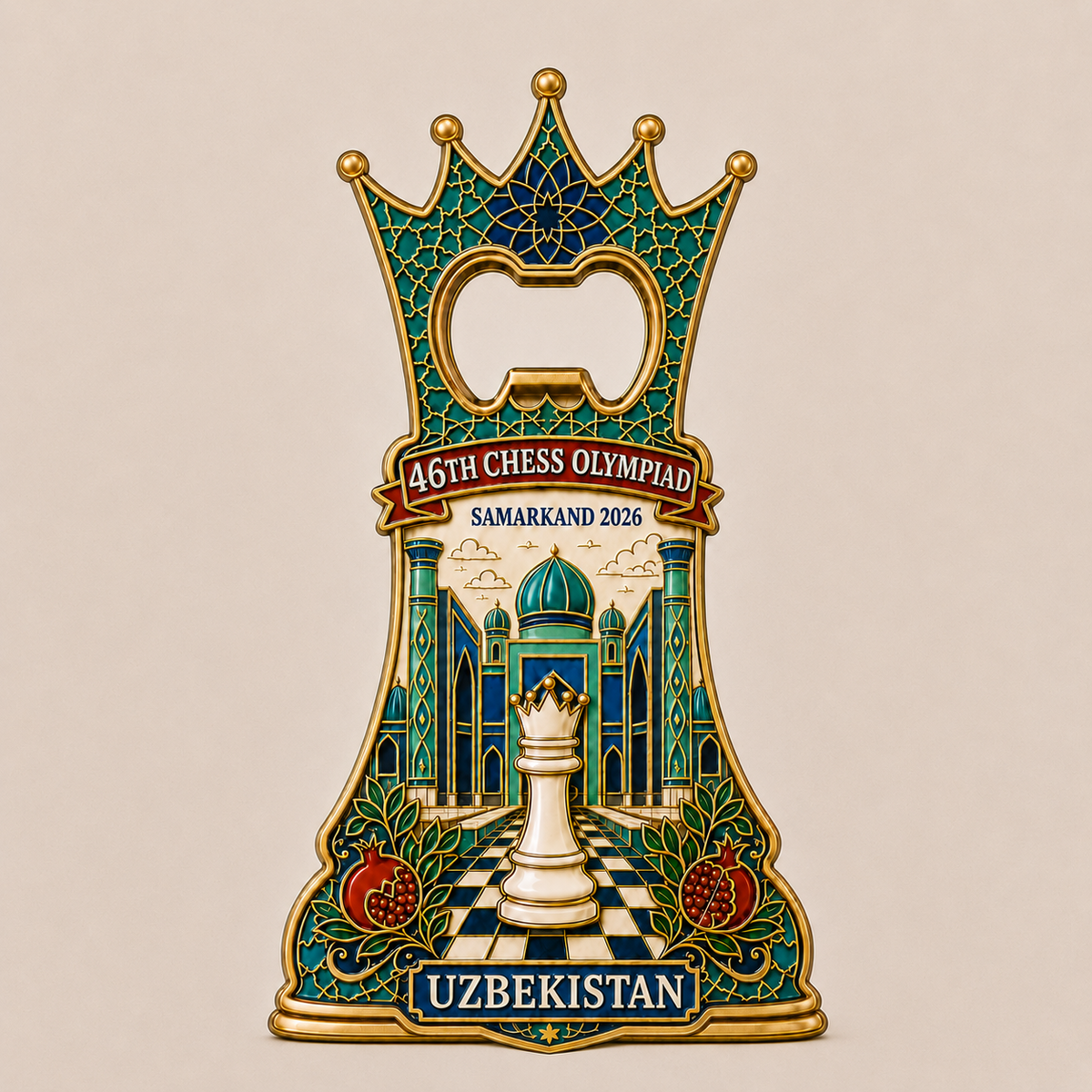 Chess Enamel Bottle Opener — image 2