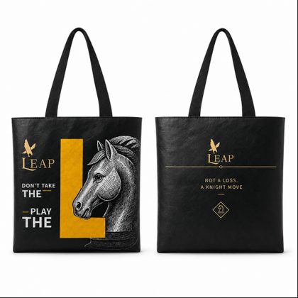 LEAP Chess Piece DuPont Paper Tote Bag — image 1