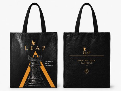 LEAP Chess Piece DuPont Paper Tote Bag — image 3