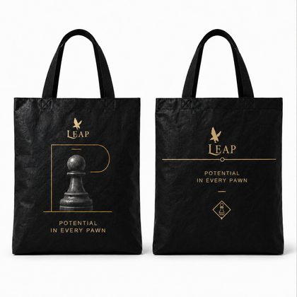LEAP Chess Piece DuPont Paper Tote Bag — image 4