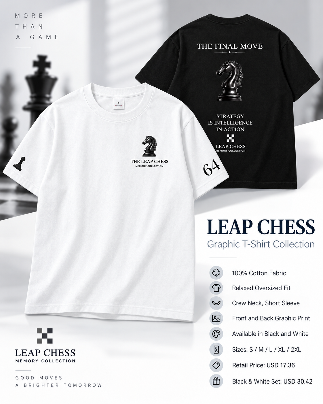 LEAP Heavyweight Cotton Chess T-Shirt — image 1