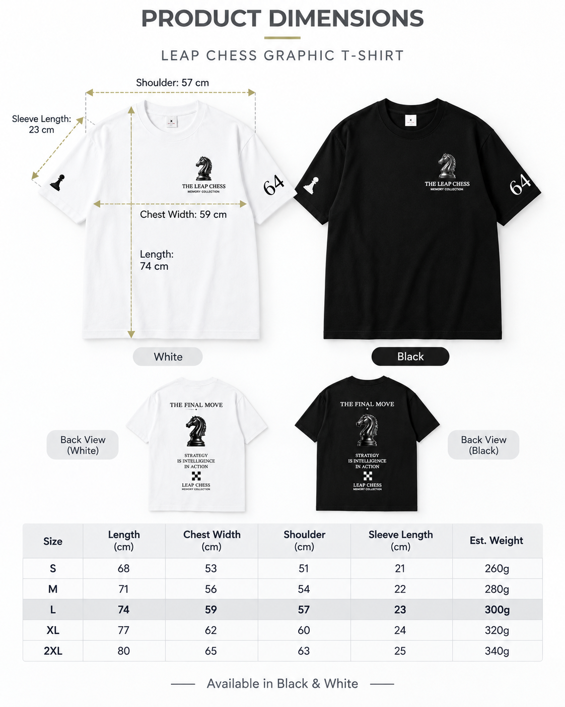 LEAP Heavyweight Cotton Chess T-Shirt — image 2