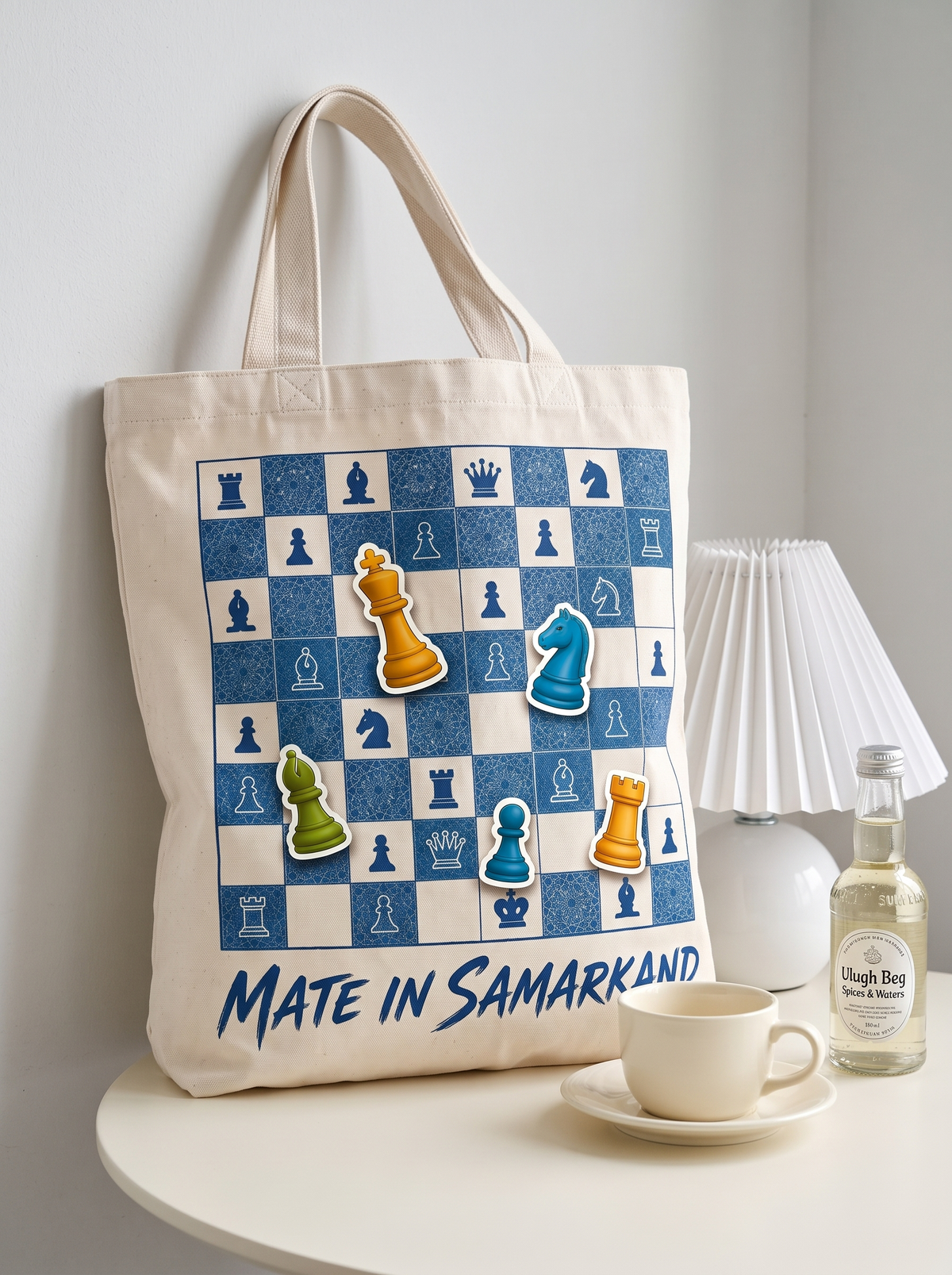 LEAP Blue Chessboard Tote Bag — image 3