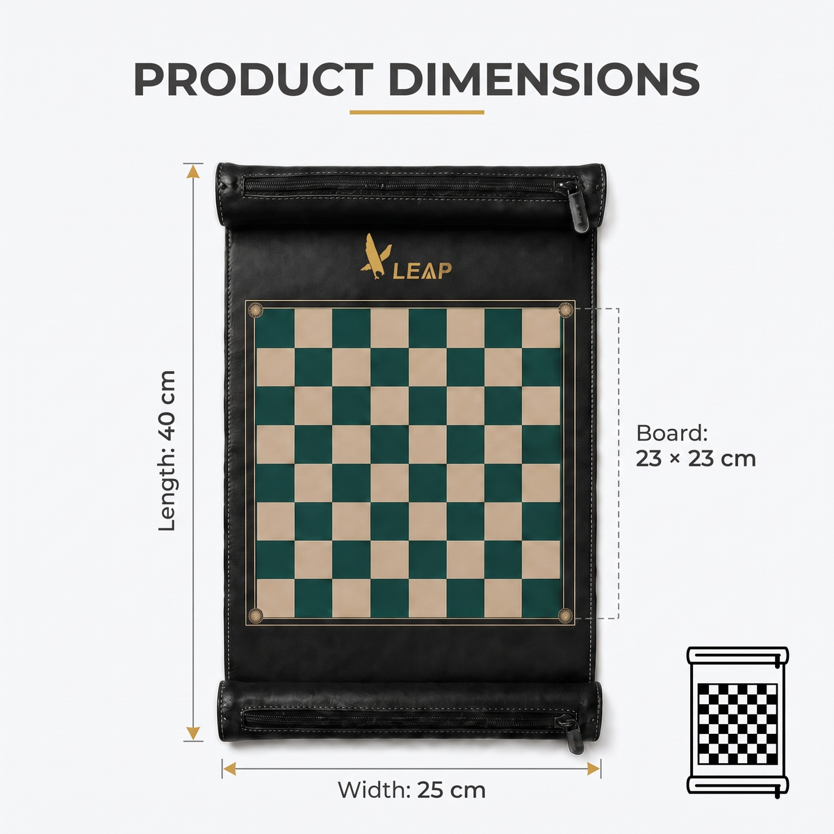 LEAP Roll-Up Travel Chessboard — image 2