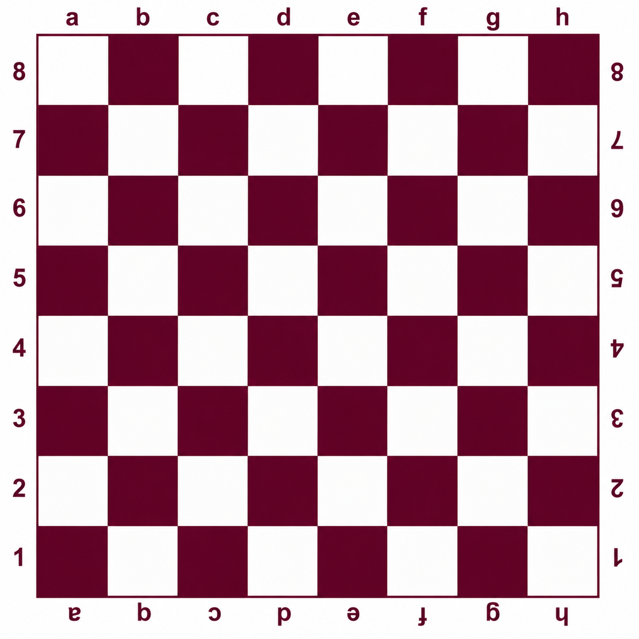 LEAP WG-QP01-Wine Red  Chess Board  - Size Vinyl Chess Board - 20"×20" Full-Scale Roll-Up Design