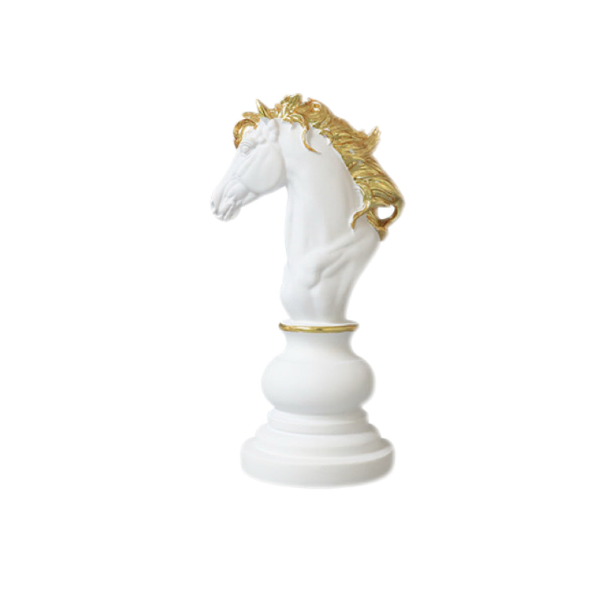 LEAP European Style Resin Chess Ornaments – white horse for Modern Interior Design