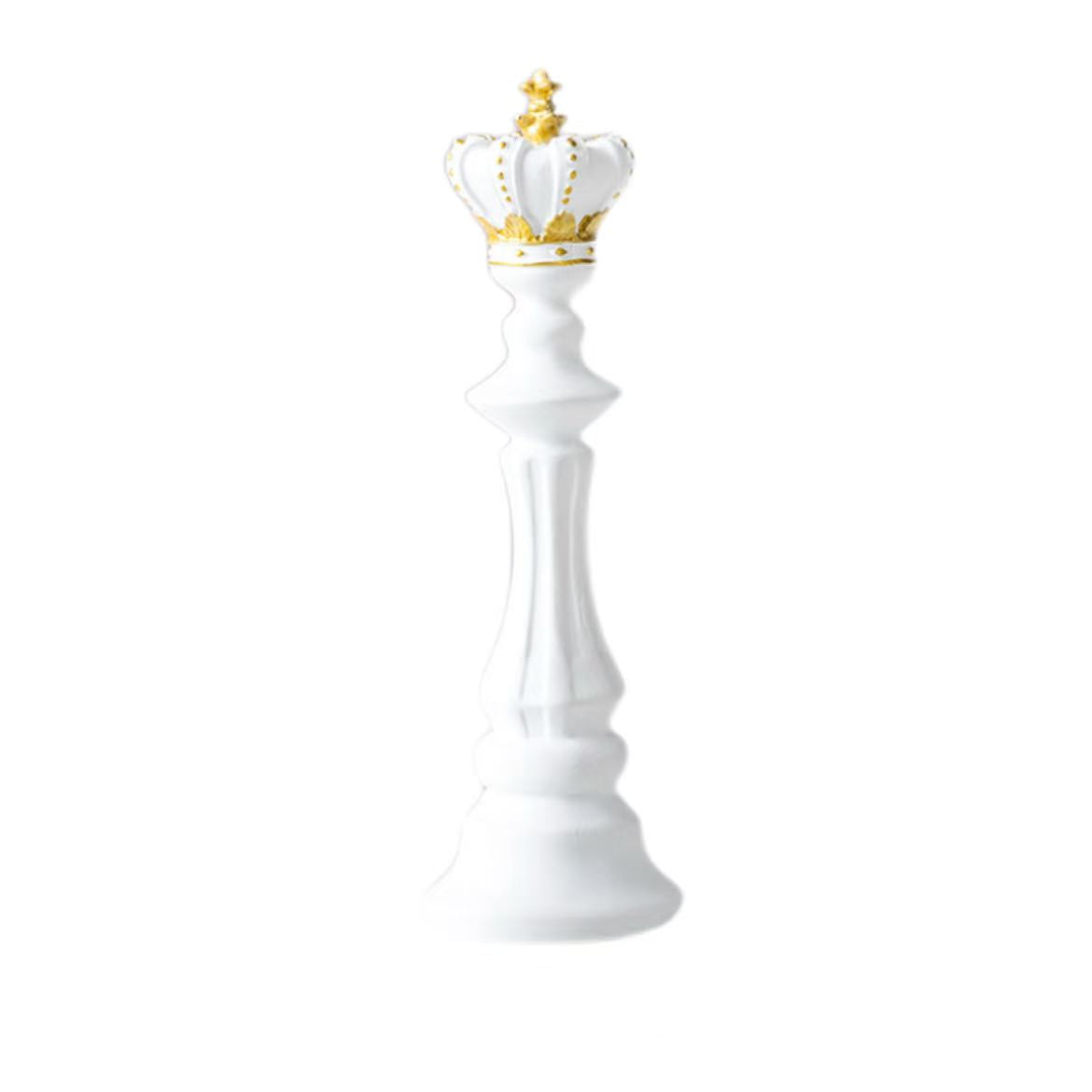 LEAP European Style Resin Chess Ornaments – white king for Modern Interior Design