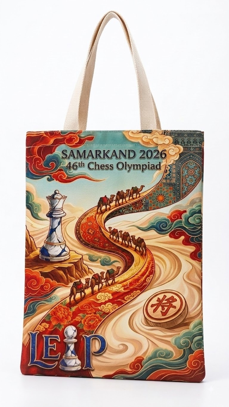 Silk Road flat tote bag front view