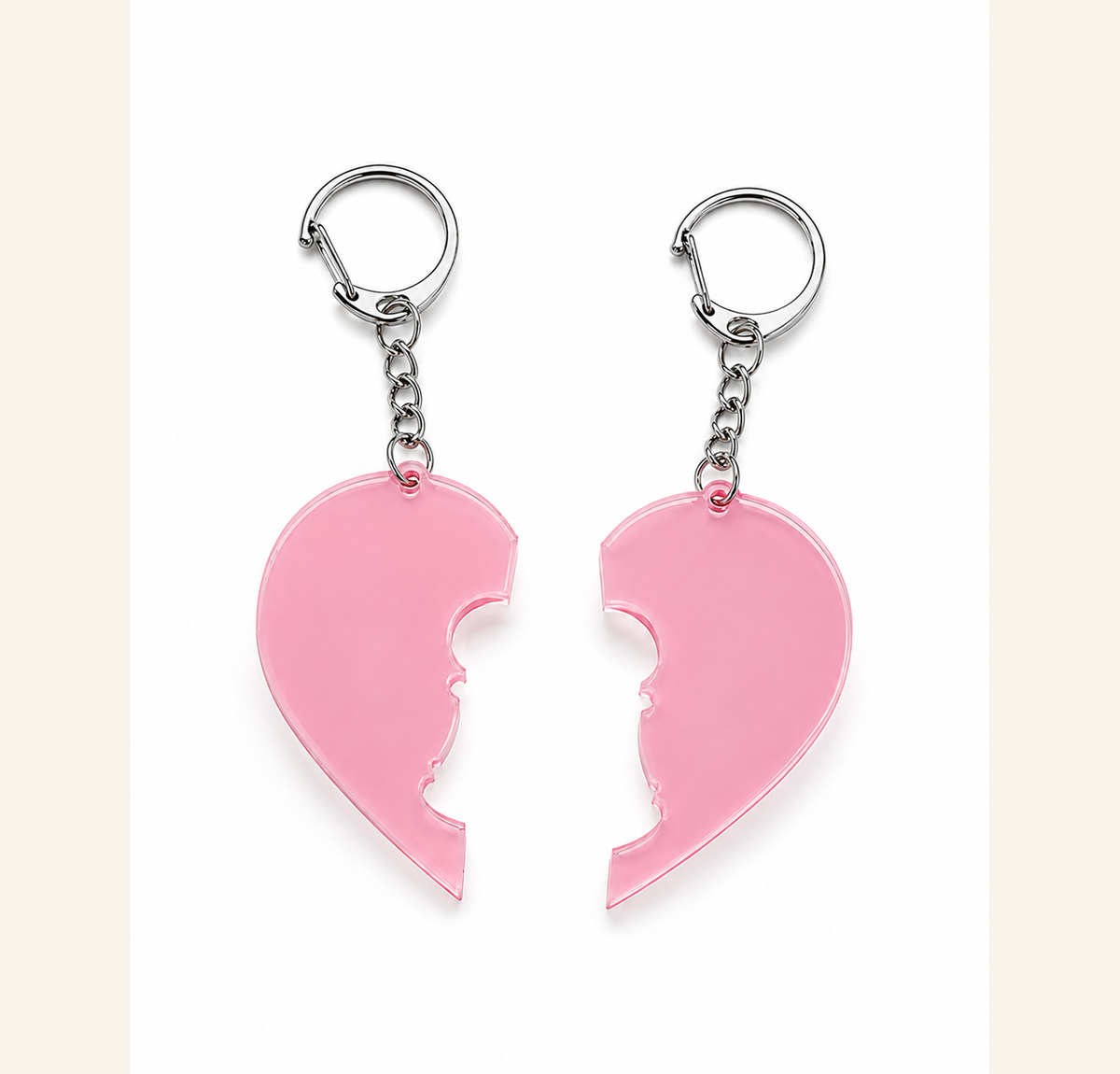 Magnetic heart keychain pair