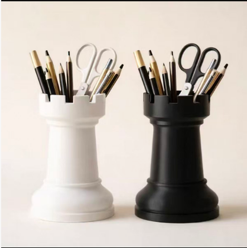 3D-printed chess pen holder and vase