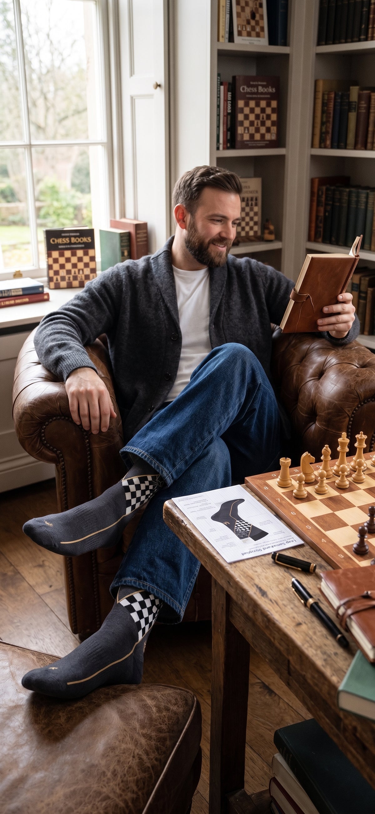 LEAP Chess Socks lifestyle image