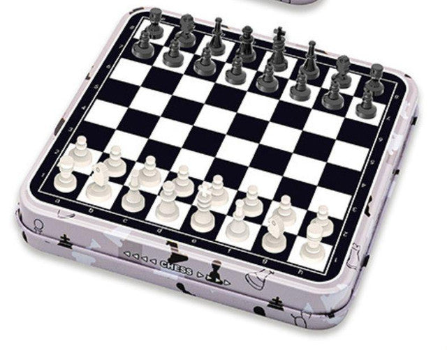 Portable Magnetic Chess Set - Tin Box Edition