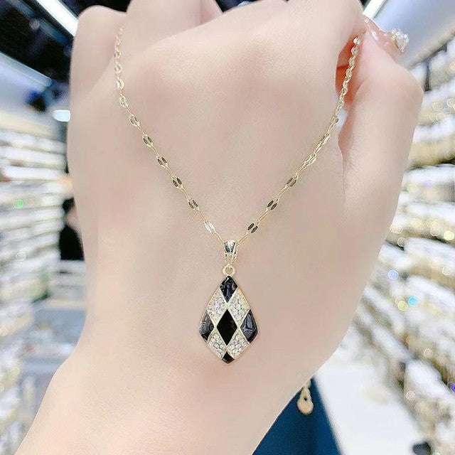 Checkerboard Chain Necklace