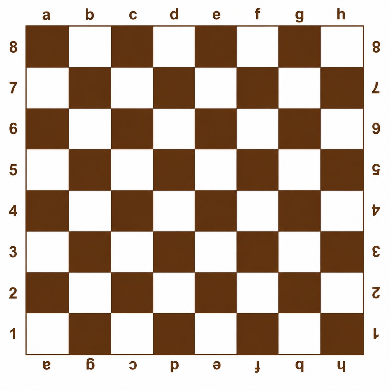 LEAP WG-QP01-BROWN Chess Board  - Size Vinyl Chess Board - 20"×20" Full-Scale Roll-Up Design