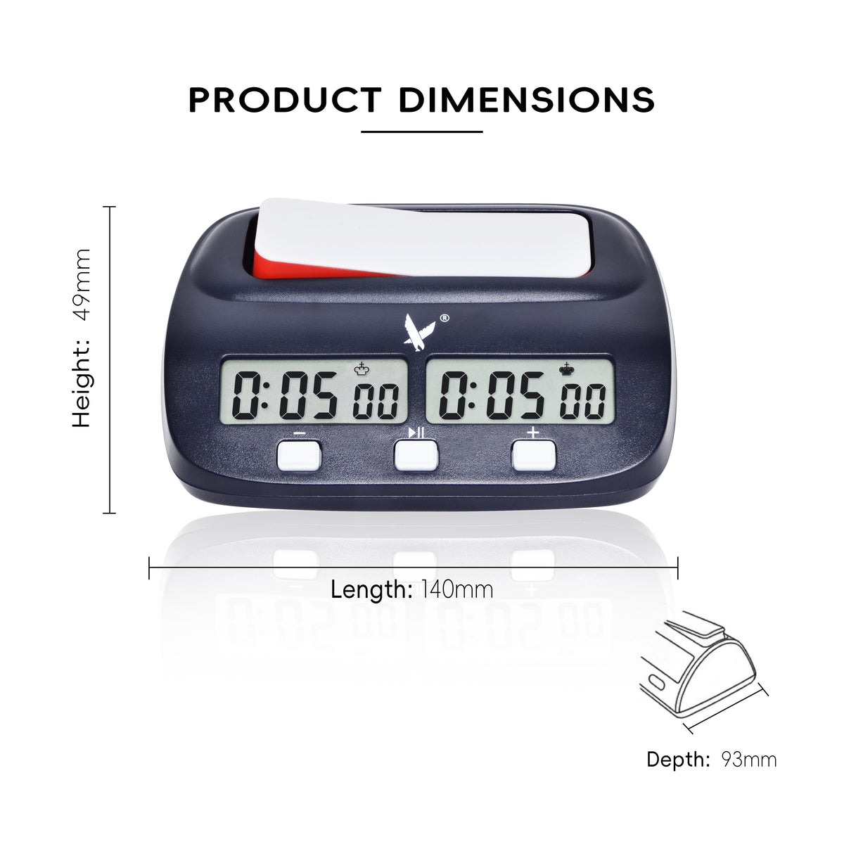 LEAP KK9908-FIDE Certified Digital Timer  - Ultra Portable Professional Tournament Timer