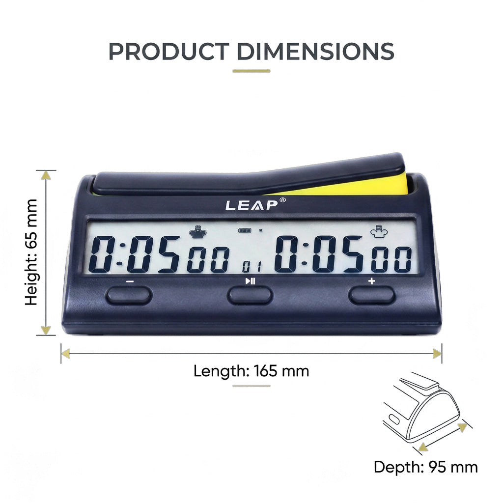 LEAP KK9909 -FIDE Certified Digital Timer- 39 Pre-Programmed Modes with Dual-Color Lever Indicator