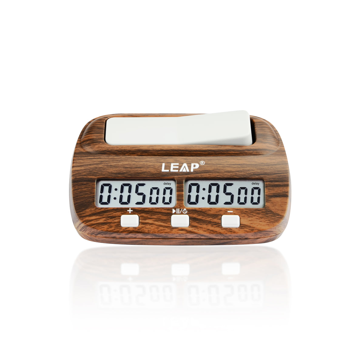 LEAP PQ9907S Classic Wood Grain Edition - Retro Aesthetic Digital Chess Timer