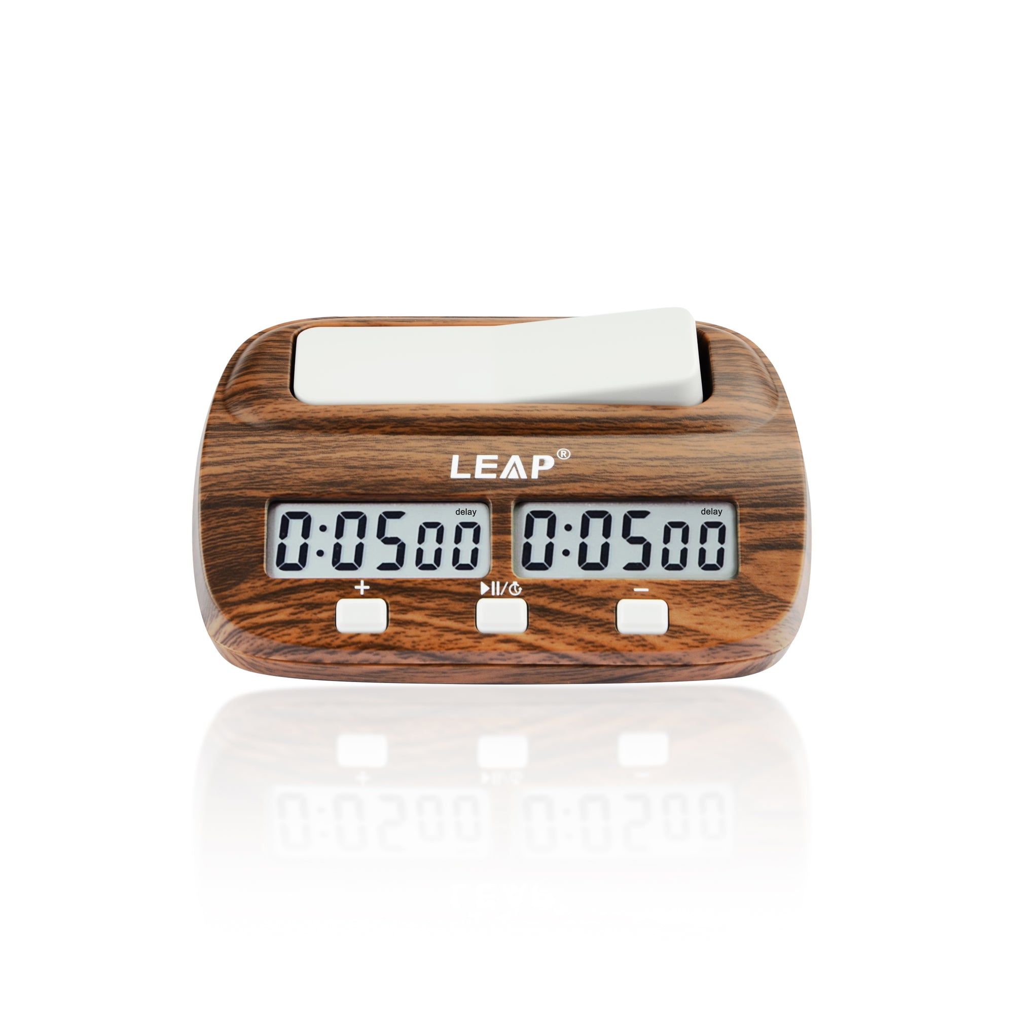 LEAP PQ9907S Classic Wood Grain Edition - Retro Aesthetic Digital Chess Timer