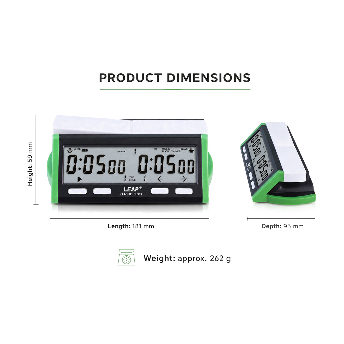 LEAP PQ9918 -FIDE Certified Digital Timer - Extra Large Screen Professional Tournament Clock