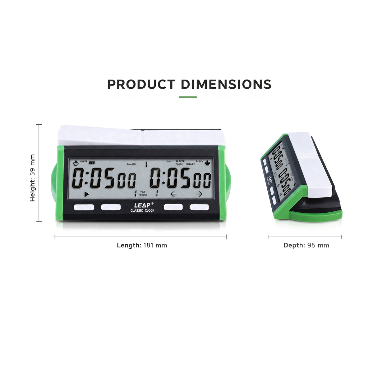 LEAP PQ9918 -FIDE Certified Digital Timer - Extra Large Screen Professional Tournament Clock