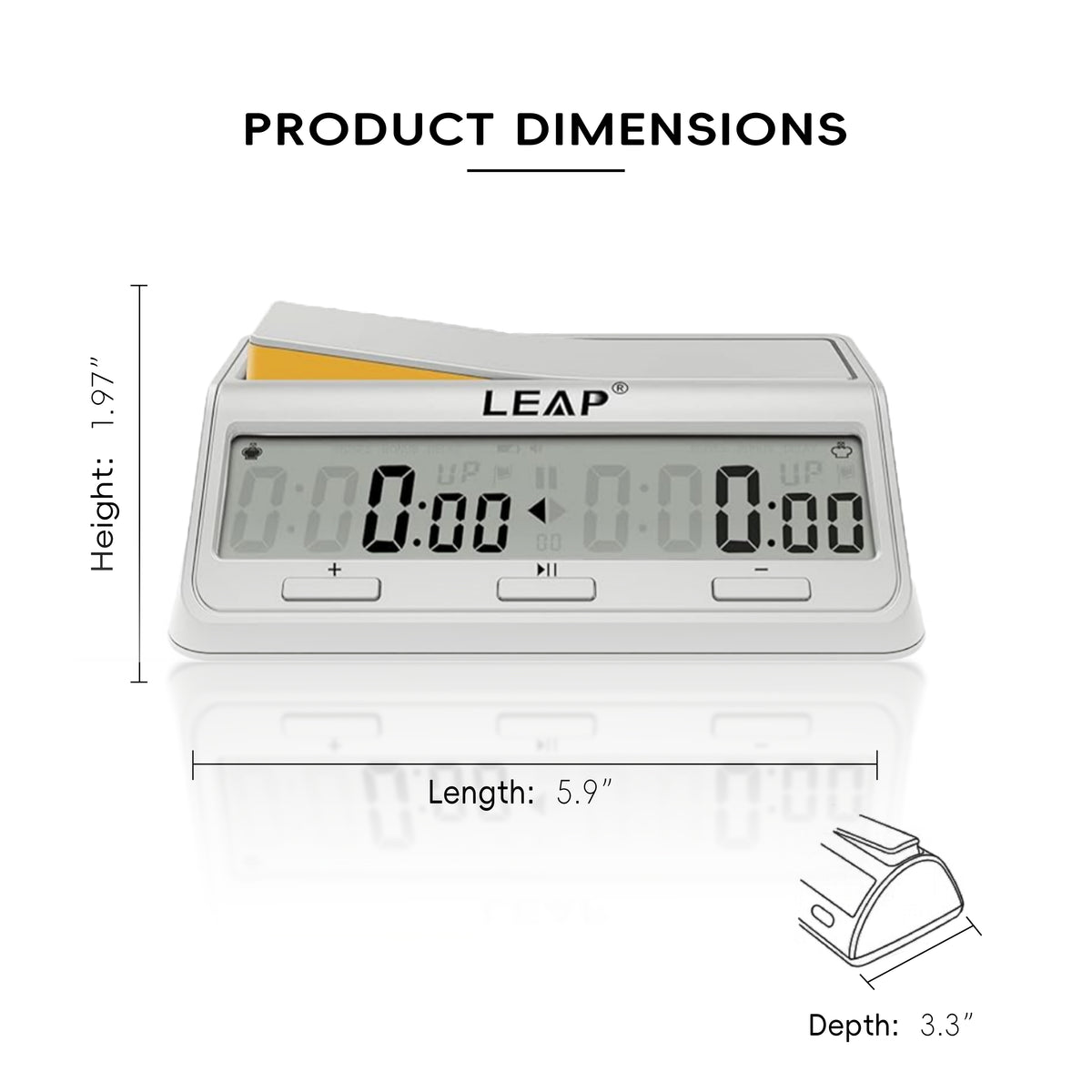 LEAP PQ9917 Professional Digital Chess Timer - White