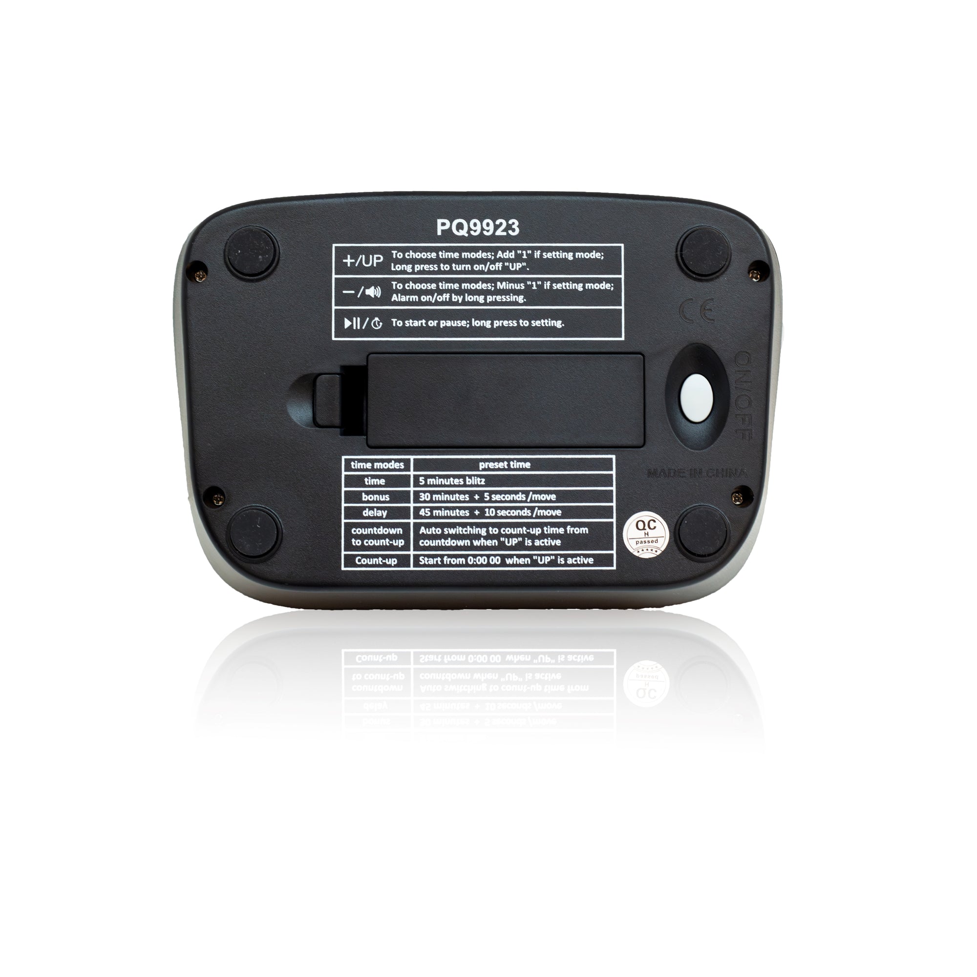LEAP PQ9923 Digital  BLACK Chess Timer - Reliable Universal Standard for Clubs & Schools
