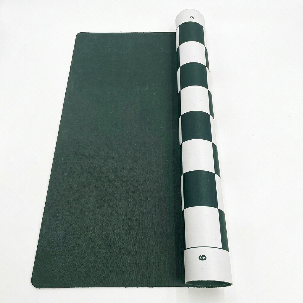 LEAP WG-QP02 Compact Vinyl GREEN Chess Board - 14"×14" Travel Size with Round-Angle Design