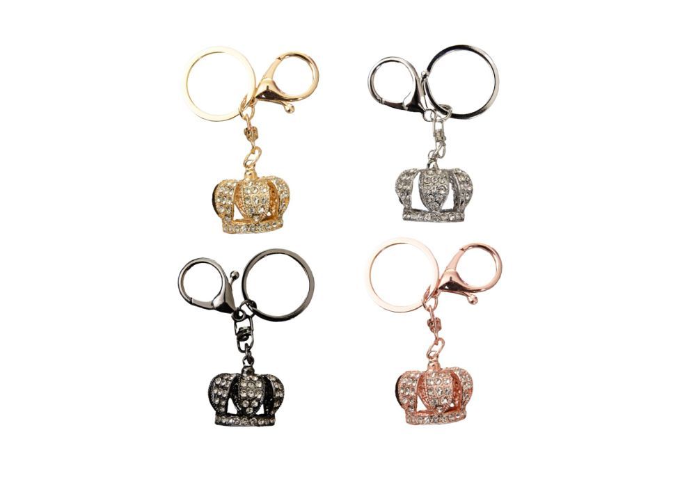 Metal king's crown keychain