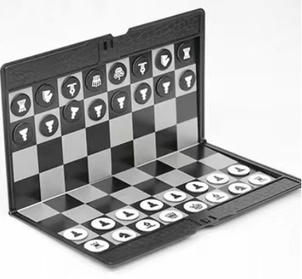Foldable Leather Magnetic Chess Set